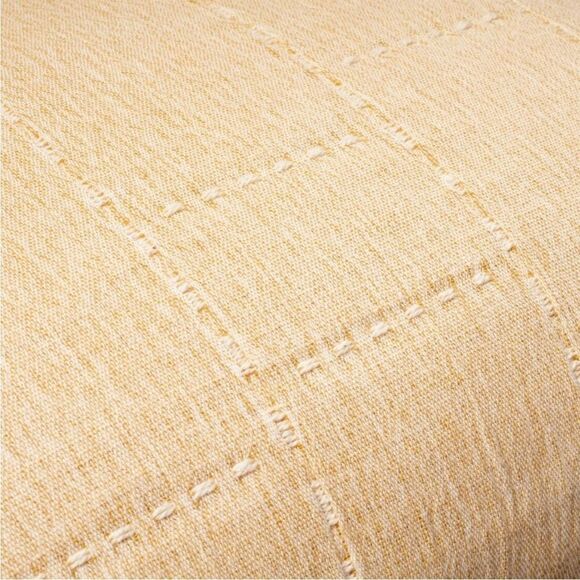 HEARTH & HAND NEW heathered off-set stripe lumbar bed pillow -gold - Picture 2 of 6